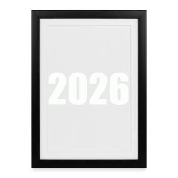 2026 - Affiche encadrée (27 × 37 cm) - noir - Devant