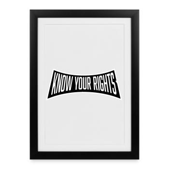 Know Your Rights Activism Justice Freedom - Framed poster (27 × 37 cm) - black - Front