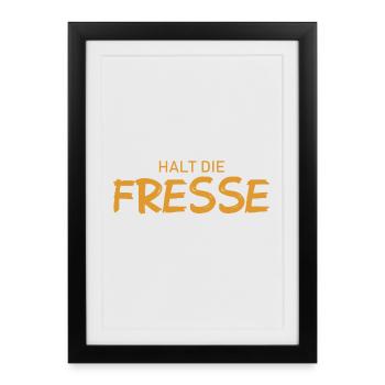 Shut Up - Cool Saying - Framed poster (27 × 37 cm) - black - Front