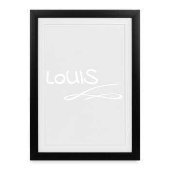 Name Louis - Framed poster (27 × 37 cm) - black - Front