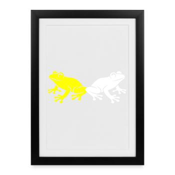 Frog Toad - Framed poster (27 × 37 cm) - black - Front