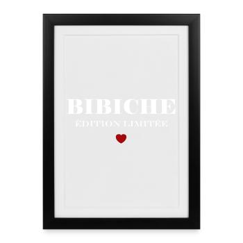 bibiche - Affiche encadrée (27 × 37 cm) - noir - Devant