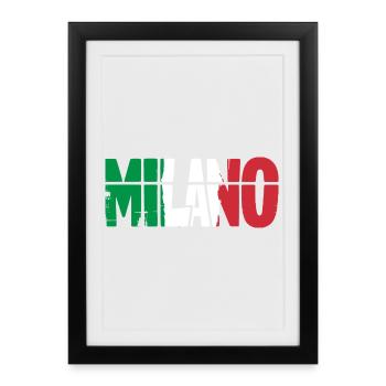 Milano Italy Milan - Framed poster (27 × 37 cm) - black - Front
