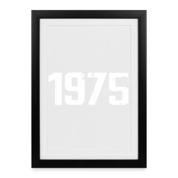 1975 - Awesome since 1975 - Framed poster (27 × 37 cm) - black - Front