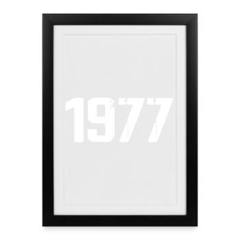 1977 - Awesome since 1977 - Framed poster (27 × 37 cm) - black - Front
