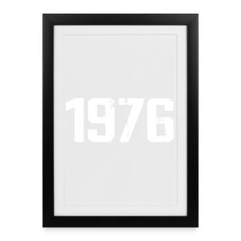 1976 - Awesome since 1976 - Framed poster (27 × 37 cm) - black - Front