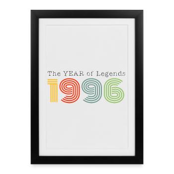 Millésime 1996 - Affiche encadrée (27 × 37 cm) - noir - Devant