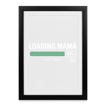 Chargement : Grossesse de maman 2026 - Affiche encadrée (27 × 37 cm) - noir - Devant