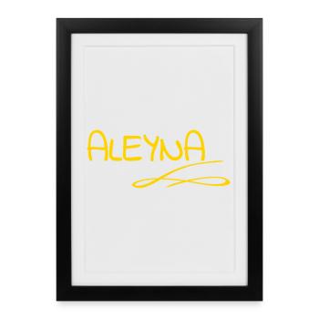 Gift for Aleyna - Framed poster (27 × 37 cm) - black - Front