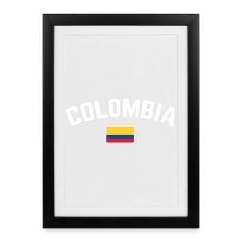 Colombie  - Affiche encadrée (27 × 37 cm) - noir - Devant