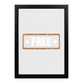 Free - Framed poster (27 × 37 cm) - black - Front