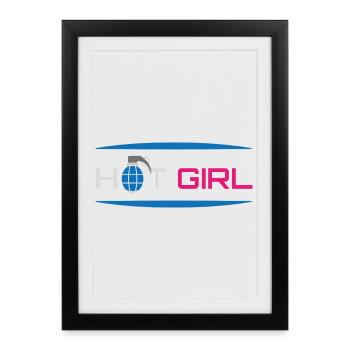 Hot Sexy Girl Power - Framed poster (27 × 37 cm) - black - Front