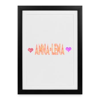 Anna-Lena - Framed poster (27 × 37 cm) - black - Front