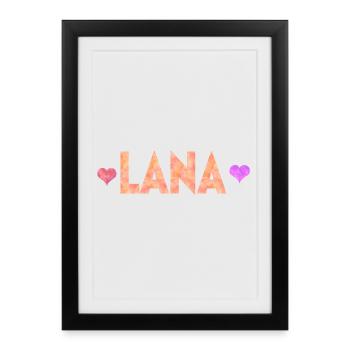 Lana - Gerahmtes Poster (27 × 37 cm) - Schwarz - Vorne