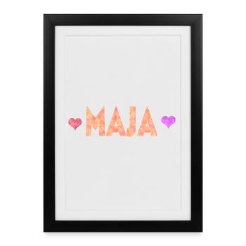 Maja - Affiche encadrée (27 × 37 cm) - noir - Devant