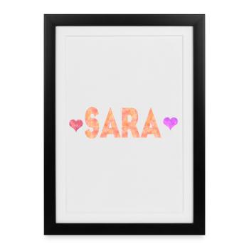 Sara - Affiche encadrée (27 × 37 cm) - noir - Devant