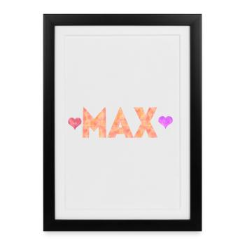 Max - Gerahmtes Poster (27 × 37 cm) - Schwarz - Vorne