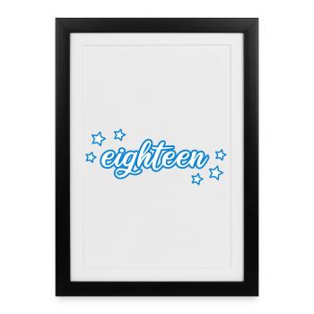 Dix-huitième anniversaire - Affiche encadrée (27 × 37 cm) - noir - Devant