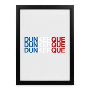 DUNKERQUE France French Flag - Framed poster (27 × 37 cm) - black - Front