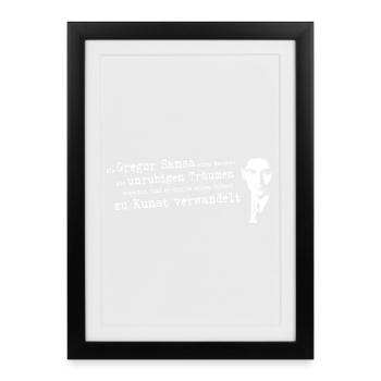 Franz Kafka-Beuys Transformation de l’entreprise | Gregor Samsa - Affiche encadrée (27 × 37 cm) - noir - Devant