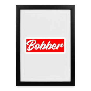 bobber chopper biker cruise sticker sticker - Framed poster (27 × 37 cm) - black - Front