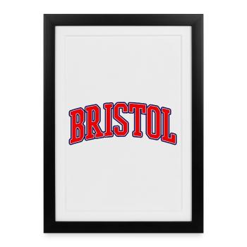 Bristol Varsity Bow Logo - Framed poster (27 × 37 cm) - black - Front