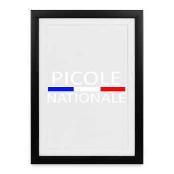 picole nationale - Affiche encadrée (27 × 37 cm) - noir - Devant