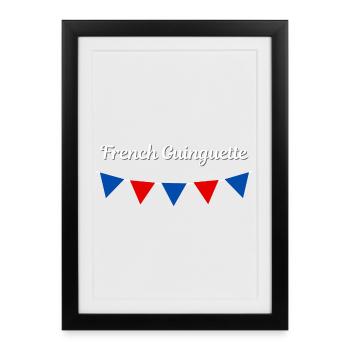 French guinguette - Affiche encadrée (27 × 37 cm) - noir - Devant