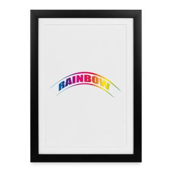 ARC-EN-CIEL - Affiche encadrée (27 × 37 cm) - noir - Devant