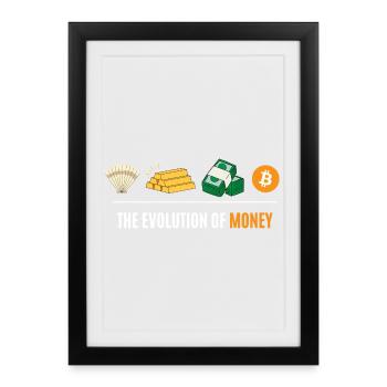 The evolution of money - Framed poster (27 × 37 cm) - black - Front