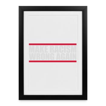 Rendre le racisme répréhensible - Affiche encadrée (27 × 37 cm) - noir - Devant