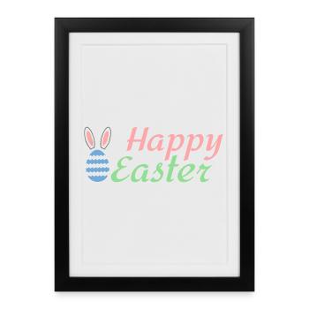 Happy Easter - Affiche encadrée (27 × 37 cm) - noir - Devant