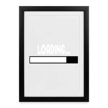 LOADING - Framed poster (27 × 37 cm) - black - Front