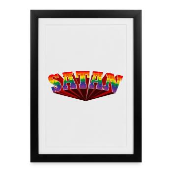 Texte de Satan Rainbow - Affiche encadrée (27 × 37 cm) - noir - Devant