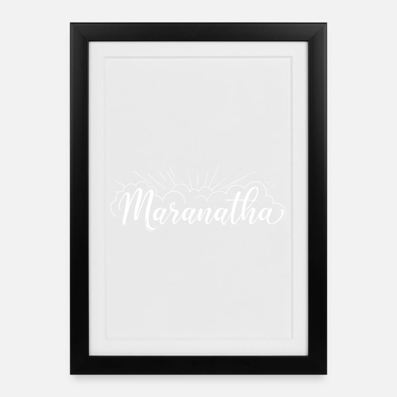 Maranatha - Gerahmtes Poster (27 × 37 cm) - Schwarz
