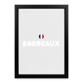 Bordeaux - Framed poster (27 × 37 cm) - black - Front