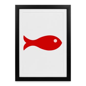 SARDINE. FISH. APRIL FOOL - Framed poster (27 × 37 cm) - black - Front