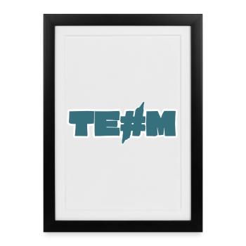 Städtisches Graffiti Kunst Motiv - Gerahmtes Poster (27 × 37 cm) - Schwarz - Vorne