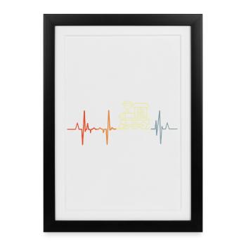 Railway heart palpitations - Framed poster (27 × 37 cm) - black - Front