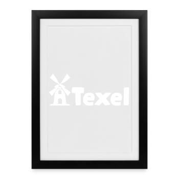 Moulin à vent de Texel - Affiche encadrée (27 × 37 cm) - noir - Devant