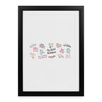 My Mental Breakdown Cup: A Relatable Design - Framed poster (27 × 37 cm) - black - Front