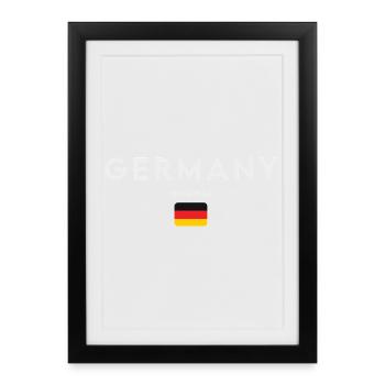 Flag of Germany, German pride - Framed poster (27 × 37 cm) - black - Front