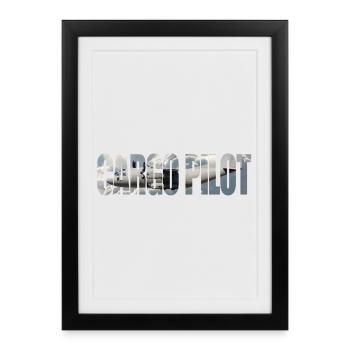Pilote cargo C-27 - Affiche encadrée (27 × 37 cm) - noir - Devant