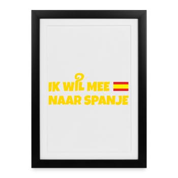 I want to go to Spain - Framed poster (27 × 37 cm) - black - Front