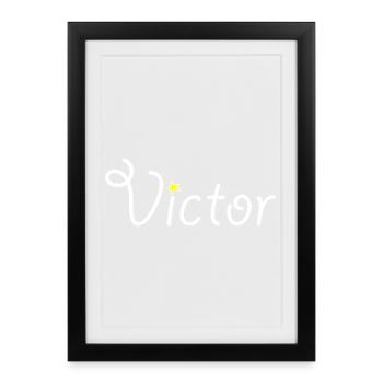 Victor - Affiche encadrée (27 × 37 cm) - noir - Devant
