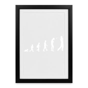 Development from baby to golfer / Golf Sport - Framed poster (27 × 37 cm) - black - Front