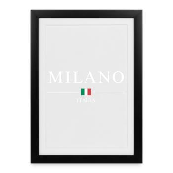 Milano italia - Framed poster (27 × 37 cm) - black - Front