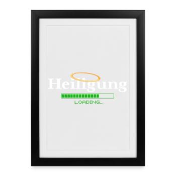Heiligung - chargement - Heiligenschein - Affiche encadrée (27 × 37 cm) - noir - Devant