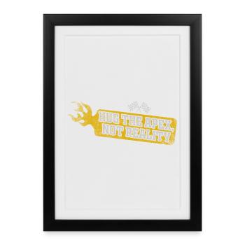 Serre le sommet et non la réalité - Affiche encadrée (27 × 37 cm) - noir - Devant