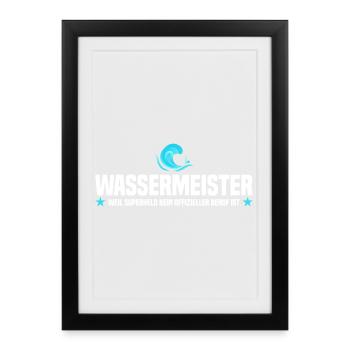 Maître de l’eau qui dit - Affiche encadrée (27 × 37 cm) - noir - Devant